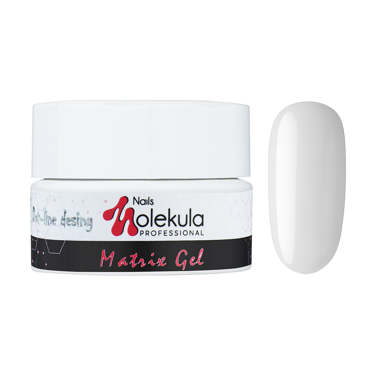 Гель-павутинка для дизайну нігтів Nails Molekula Professional Matrix Gel, White, 5 мл
